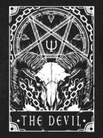 Deadly Tarot - The Devil Men's Heather Black Denim T-Shirt – Image 4