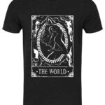 Deadly Tarot - The World Men's Heather Black Denim T-Shirt