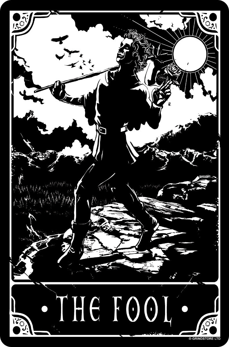 132585-front.jpg Deadly Tarot - The Fool Greet Tin Card – Bild 1