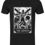 Deadly Tarot The Lovers Men's Heather Black Denim T-Shirt
