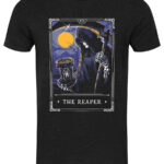 Deadly Tarot Legends The Reaper Men's Heather Black Denim T-Shirt