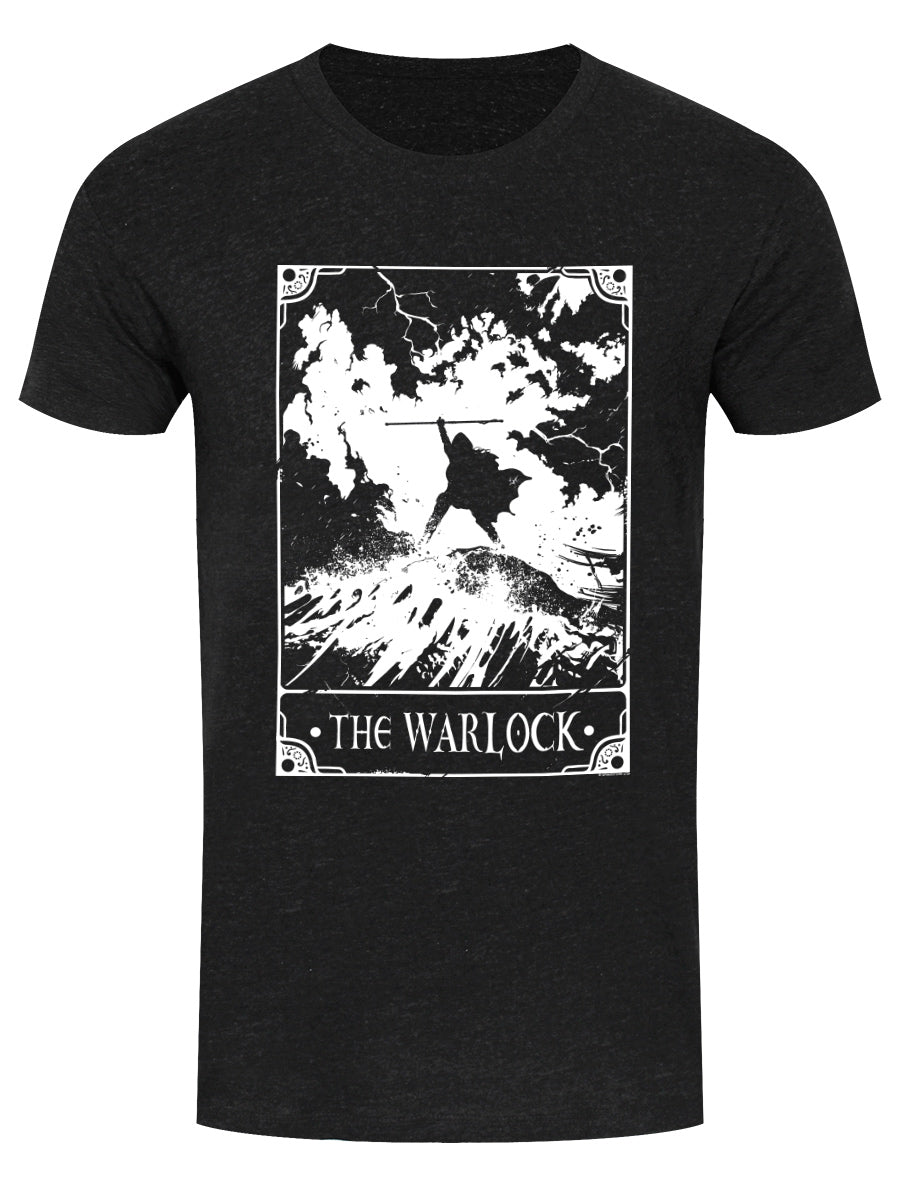 159397-front.jpg Deadly Tarot The Warlock Men's Heather Black Denim T-Shirt - الصورة 1