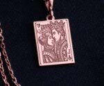 Queen & Jack Playing Card Couple Pendant | Silver & Plated Options - Romantic Anniversary Gift - immagine 9