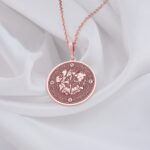 World Map Compass Travel Necklace | 14K Solid Gold - Nautical Wanderlust Gift – Image 6