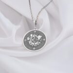 World Map Compass Travel Necklace | 14K Solid Gold - Nautical Wanderlust Gift – Image 4