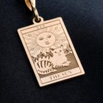 Sun Tarot Card Necklace | Silver & Plated Options - Cosmic Energy Tarot Lover - immagine 3