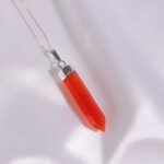 Natural Carnelian Crystal Point Necklace – Bild 4