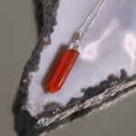 Natural Carnelian Crystal Point Necklace – Bild 5