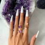 ⁦Eternal Love Rose Quartz and Amethyst Double The Attention Ring Duo⁩ - الصورة ⁦4⁩