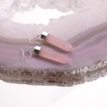 Rose Quartz Point Earrings – Image 4